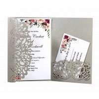 Laser Cut Wedding Invitation Card Wholesale Iridescent Paper